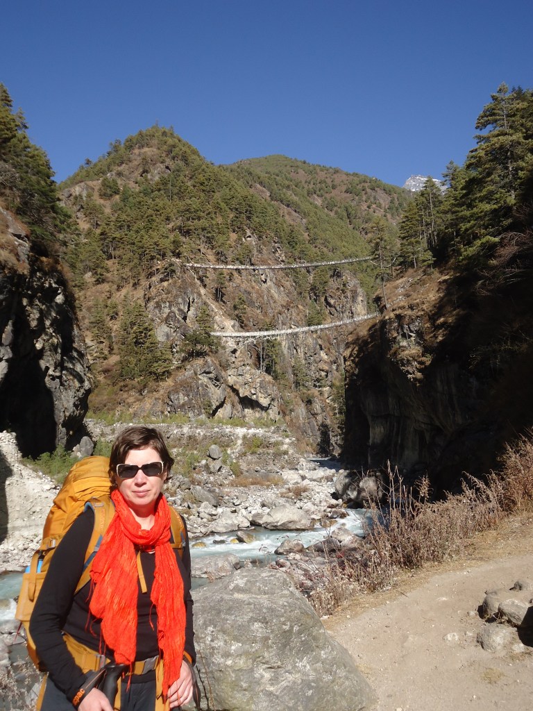 Bridges to Namche Bazaar across Dudh Kosi Gorge, Everest Base Camp Trek