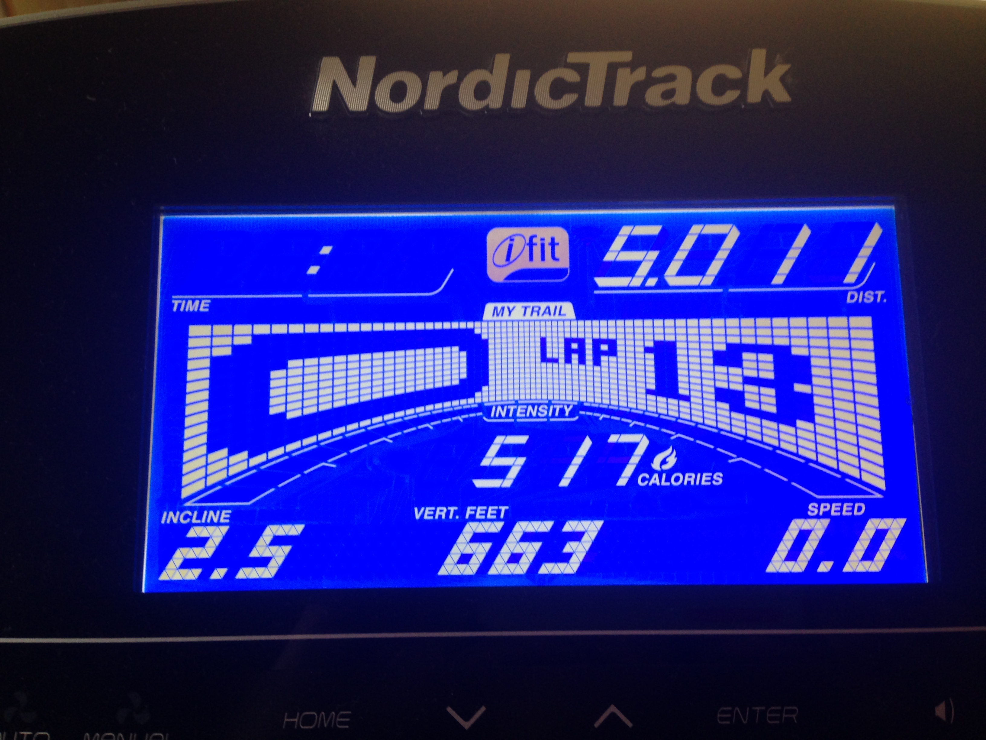 Boot Camp Day 9 Treadmill - To run off the hot cross buns.