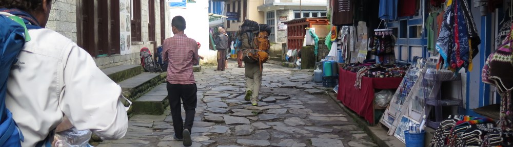 Main Street Lukla, setting out on Main Trail EBC Trek