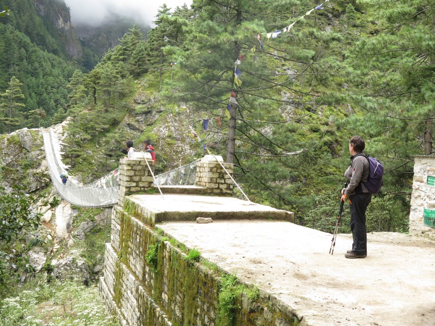 Bridge to Namche Bazaar main trail to Everest Base Camp