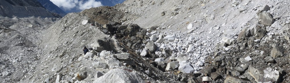 Walking into Everest Base Camp