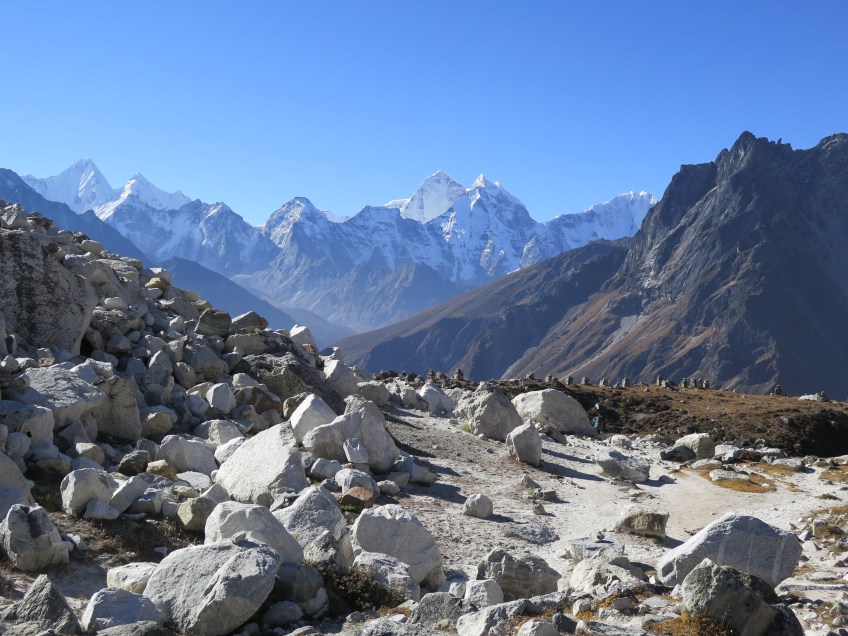 Cairn Memorials at Chupki Lhara on Everest Base Camp Trek