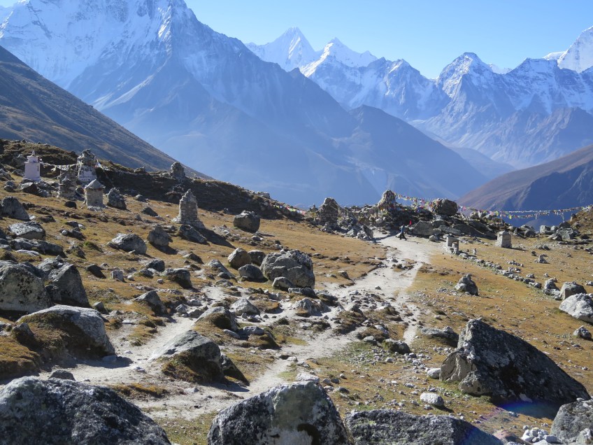 Cairn Memorials at Chupki Lhara above Dughla on the Everest Base Camp Trek