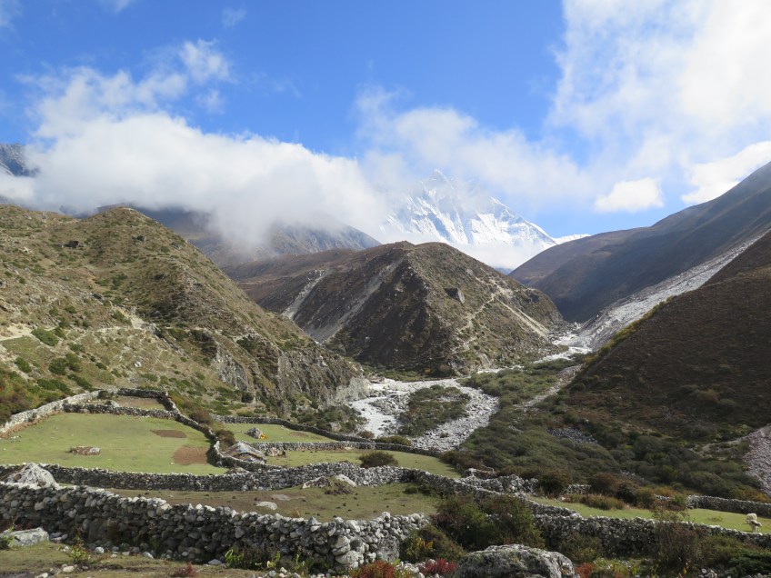 Yak pastures on the way to Dingboche, EBC Trek, Nepal