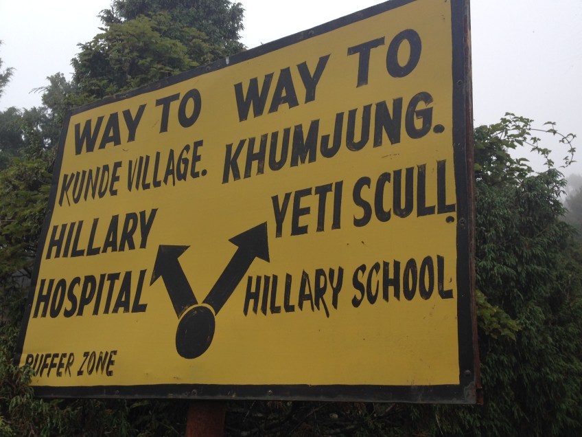 Signage in the Khumbu