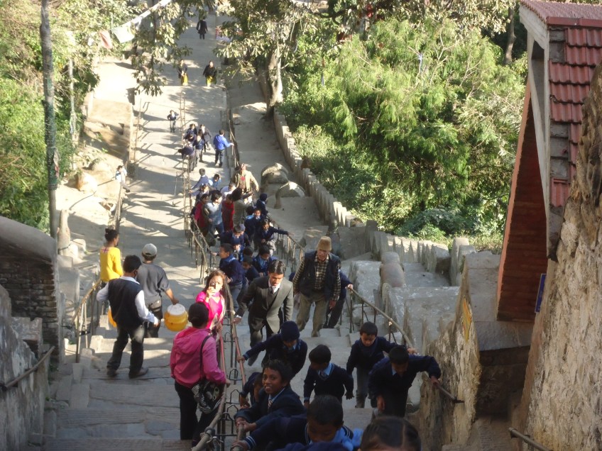 Steps up to Swayambhunath Temple