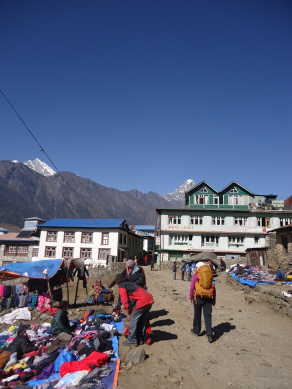 EBC Trek Walking out of Lukla