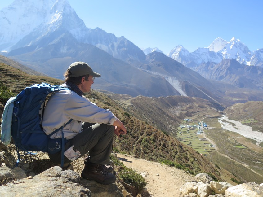 the view above Periche on the way to Dughla EBC Trek Trail