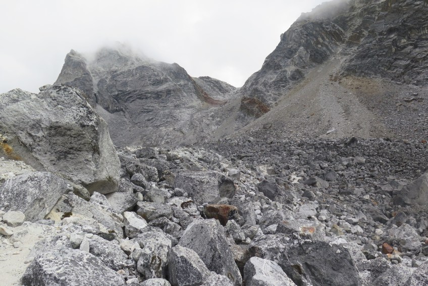 Cho La Pass, Everest Base Region on a cloudy day