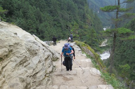 Above the Dudh Kosi river and gorge