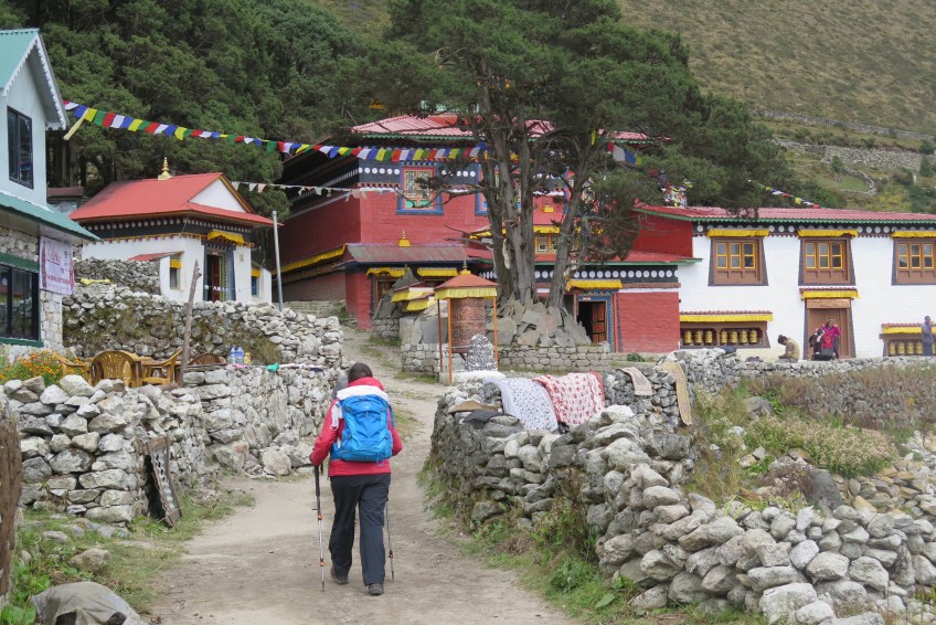 Trekking through Khumjung to the Monastery
